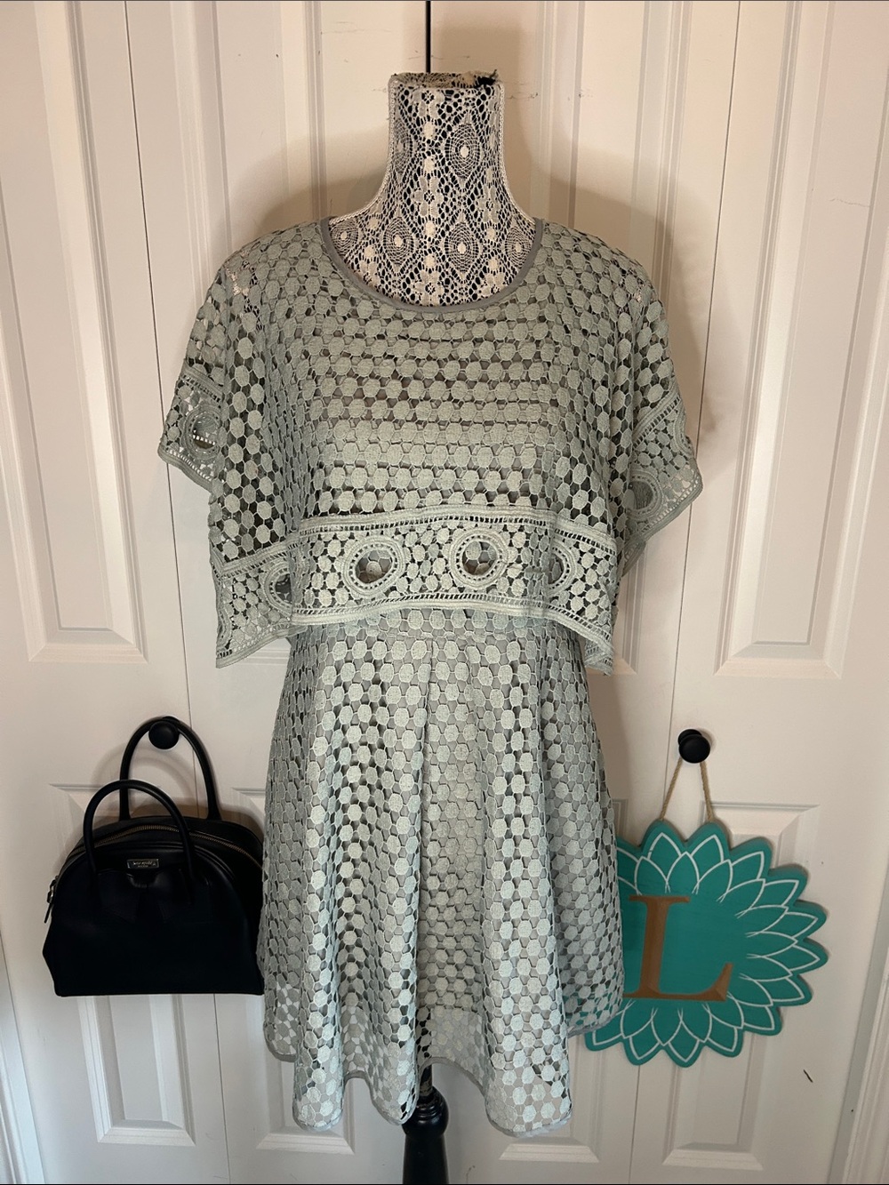 Stunning Mint Green Lace Lumir dress.